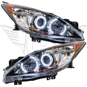 Mazda 3 Headlight Assemblies - ORACLE Lighting - SMD HL - Halogen - BC1 Controller - ColorSHIFT - `10-`13
